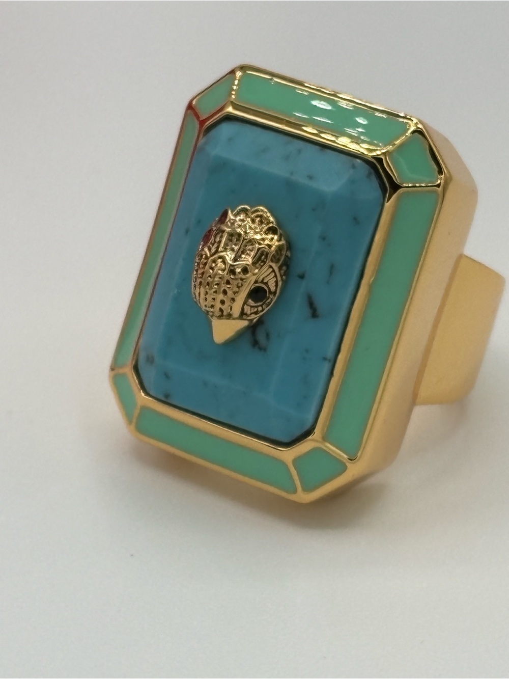 NWT Kurt Geiger Eagle Turquoise Ring Size 7